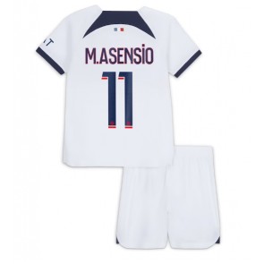 Lacne Dětský Futbalové dres Paris Saint-Germain Marco Asensio #11 2023-24 Krátky Rukáv - Preč (+ trenírky)
